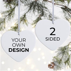 Design Your Own Personalized 2-Sided Matte Heart Ornament - 34077