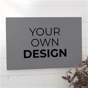 Design Your Own Personalized Horizontal 12quot; x 18quot; Canvas Print- Grey - 34085-G