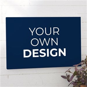 Design Your Own Personalized Horizontal 12quot; x 18quot; Canvas Print- Navy Blue - 34085-NB