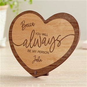 You Are My Person Personalized Natural Wood Heart Keepsake - 34090-N