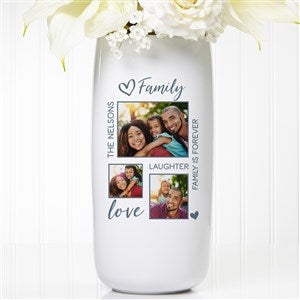 Photo Collage for Family Personalized Ceramic Vase - 34143