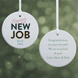 New Job Personalized Ornament - 2 Sided Glossy - 34150-2S