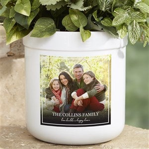 Photo  Message For Family Personalized Outdoor Flower Pot - 34151