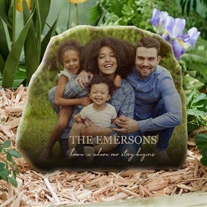 Photo  Message For Family Personalized Standing Garden Stone - 34152