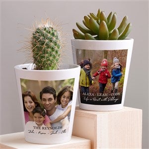 Photo  Message For Family Personalized Mini Flower Pot - 34170
