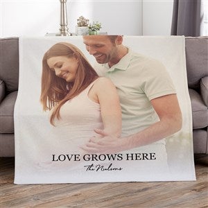 Photo & Message For Family Personalized 50x60 Sweatshirt Blanket - 34193-SW