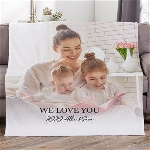 Photo & Message For Her Personalized 50x60 Lightweight Fleece Blanket - 34194-LF