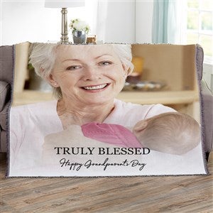 Photo & Message For Her Personalized 56x60 Woven Throw Blanket - 34194-A