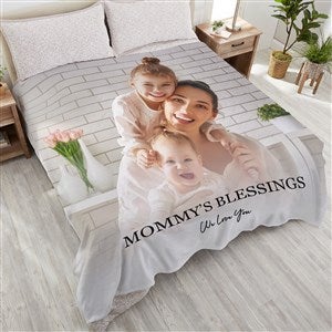 Photo  Message For Her Personalized 90x90 Plush Fleece Blanket - 34194-QU