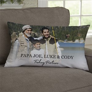 Photo  Message For Him Personalized Lumbar Throw Pillow - 34199-LB
