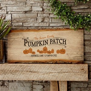 Pumpkin Patch Personalized Basswood Plank - 34209