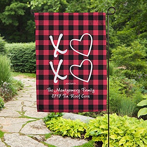 XoXo Buffalo Check by philoSophies® Personalized Garden Flag - 34218