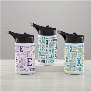 Name  Initial Personalized Double-Wall Vacuum Insulated 14oz Water Bottle - 34244-S