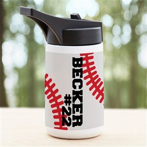 Baseball Personalized Double-Wall Vacuum Insulated 14 oz. Water Bottle - 34268-S