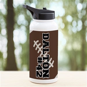 Football Personalized Vacuum Insulated 32oz Water Bottle - 34278-L