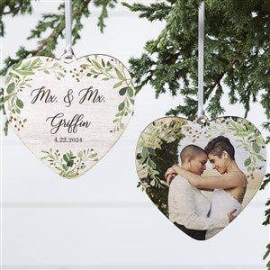 Mx. Title Personalized Wedding Ornament - 2 Sided Wood - 34288-2W