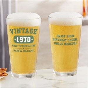 Vintage Birthday Personalized Pint Glass - 34315-G