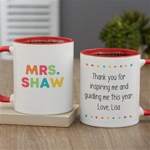 Teachers Classroom Personalized Coffee Mug 11oz Red - 34393-R