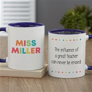 Teachers Classroom Personalized Coffee Mug 11oz Blue - 34393-BL