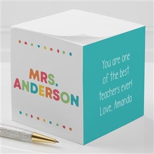 Teachers Classroom Personalized Paper Note Cube - 34394