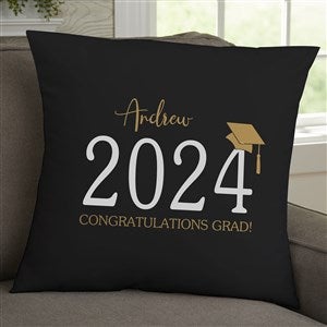 Classic Graduation  Personalized 18 Velvet Throw Pillow - 34424-LV