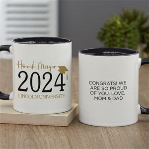 Classic Graduation Personalized Coffee Mug 11 oz Black - 34429-B