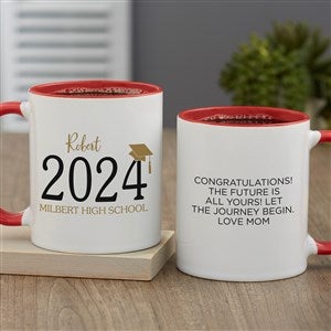 Classic Graduation Personalized Coffee Mug 11 oz Red - 34429-R