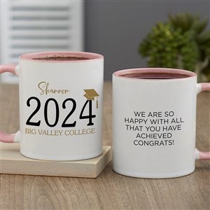 Classic Graduation Personalized Coffee Mug 11 oz Pink - 34429-P