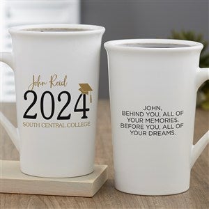 Classic Graduation Personalized Latte Mug 16 oz White - 34429-U