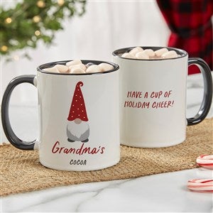 Christmas Gnome Personalized Coffee Mug 11 oz.- Black - 34451-B