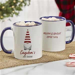 Christmas Gnome Personalized Coffee Mug 11 oz.- Blue - 34451-BL