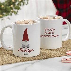 Christmas Gnome Personalized Coffee Mug 11 oz.- White - 34451-S