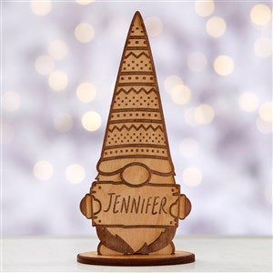 Personalized Natural Wood Christmas Gnome - 34452-N