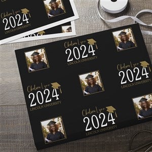 Classic Graduation Personalized Photo Wrapping Paper Sheets - 34467-S