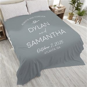 Natural Love Personalized Wedding 90x108 King Plush Fleece Blanket - 34645-K