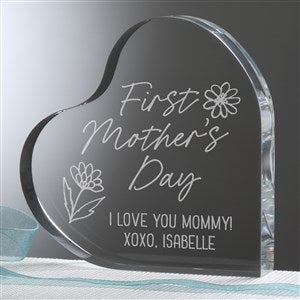 First Mothers Day Personalized Engraved Heart Keepsake - 34663