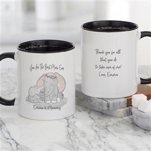 Parent & Child Elephant Personalized Coffee Mug 11 oz.- Black - 34725-B