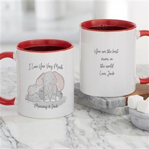Parent  Child Elephant Personalized Coffee Mug 11 oz.- Red - 34725-R