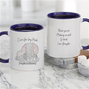 Parent  Child Elephant Personalized Coffee Mug 11 oz.- Blue - 34725-BL