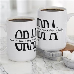 Dad  Kids Names Personalized Coffee Mug 15oz White - 34733-L