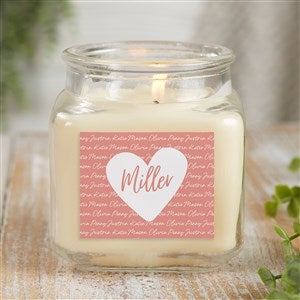 Family Heart Personalized 10 oz. Vanilla Candle Jar - 34892-10VB