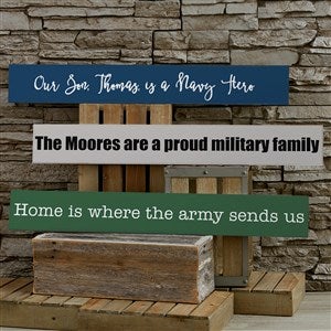 Military Expressions Personalized Wooden Sign - 34951