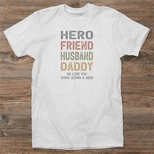 Friend, Husband Daddy Personalized Hanes Adult ComfortWash T-Shirt - 34956-CWT