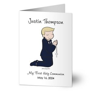 Communion Boy philoSophies® Personalized Greeting Card - 35060