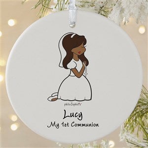 Communion Girl philoSophies Personalized Ornament - Matte 1 Sided - 35066-1L
