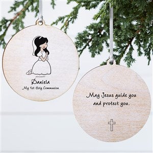 Communion Girl philoSophies® Personalized Ornament-3.75 Wood - 2 Sided - 35066-2W