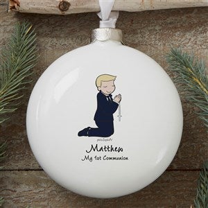 Communion Boy philoSophies® Personalized Deluxe Ornament- 4 3D Disc - 1 Sided - 35067-D