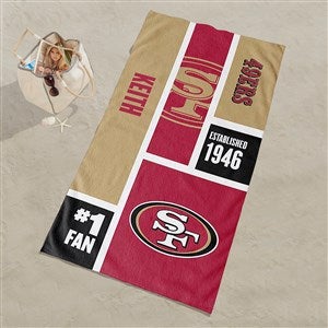 San Francisco 49ers NFL Personalized 30x60 Beach Towel - 35212D