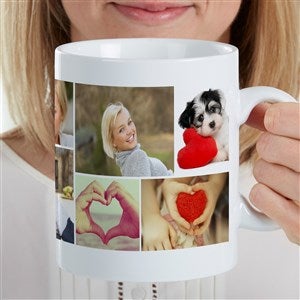 Love Photo Collage Personalized 30 oz. Oversized Coffee Mug For Her