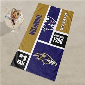 Baltimore Ravens NFL Personalized 30x60 Beach Towel - 35242D